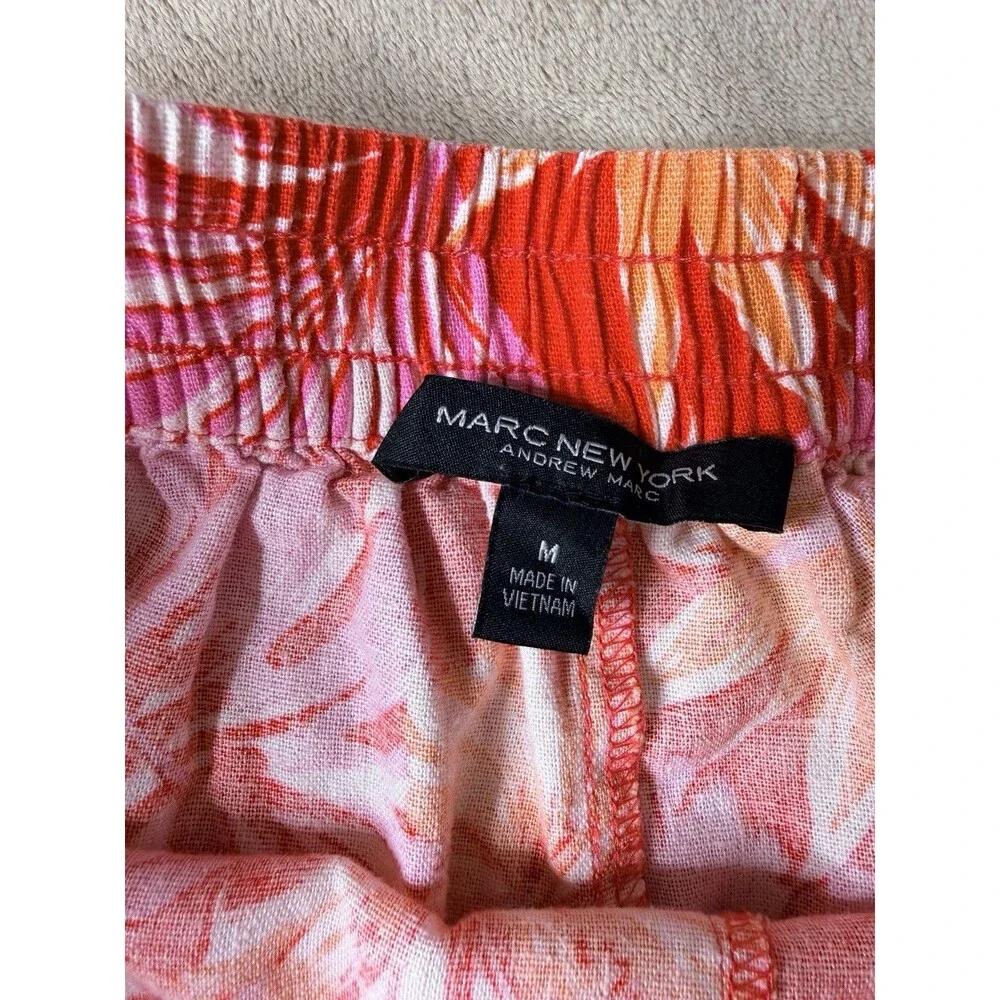 Marc New York Andrew Marc Tropical Floral Pull On Wide Leg Pants M - Picture 8 of 15